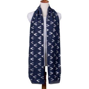 Fall/Winter Metallic Silver/Navy Deer Patterned Scarf/Wrap 70.5" X 27.5"